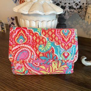 Vera Bradley Paisley in Paradise bi fold wallet